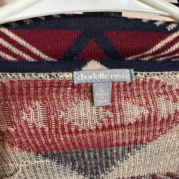 Charlotte Russe Multicolor Geometric Cardigan - Picture 2 of 4